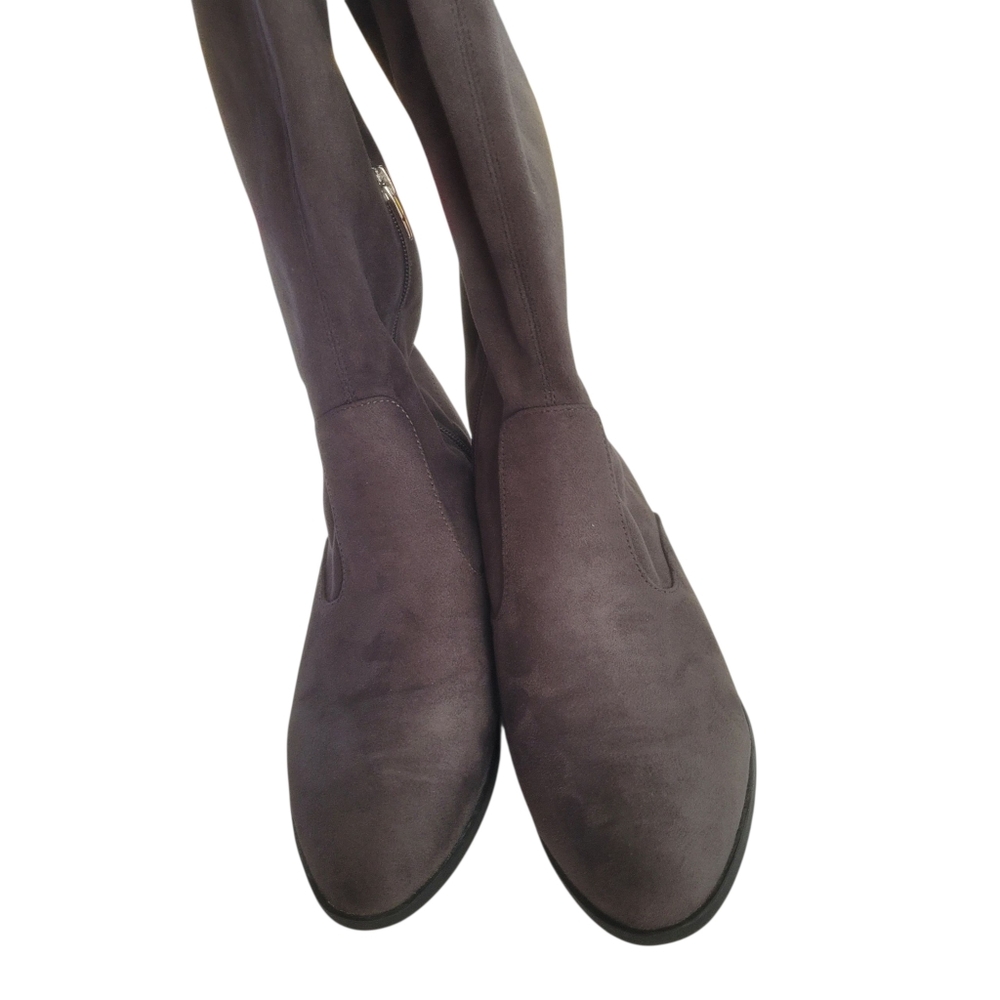 Grey Marc Fisher SZ 8 over knee Suede Tassel Boots - Picture 7 of 10